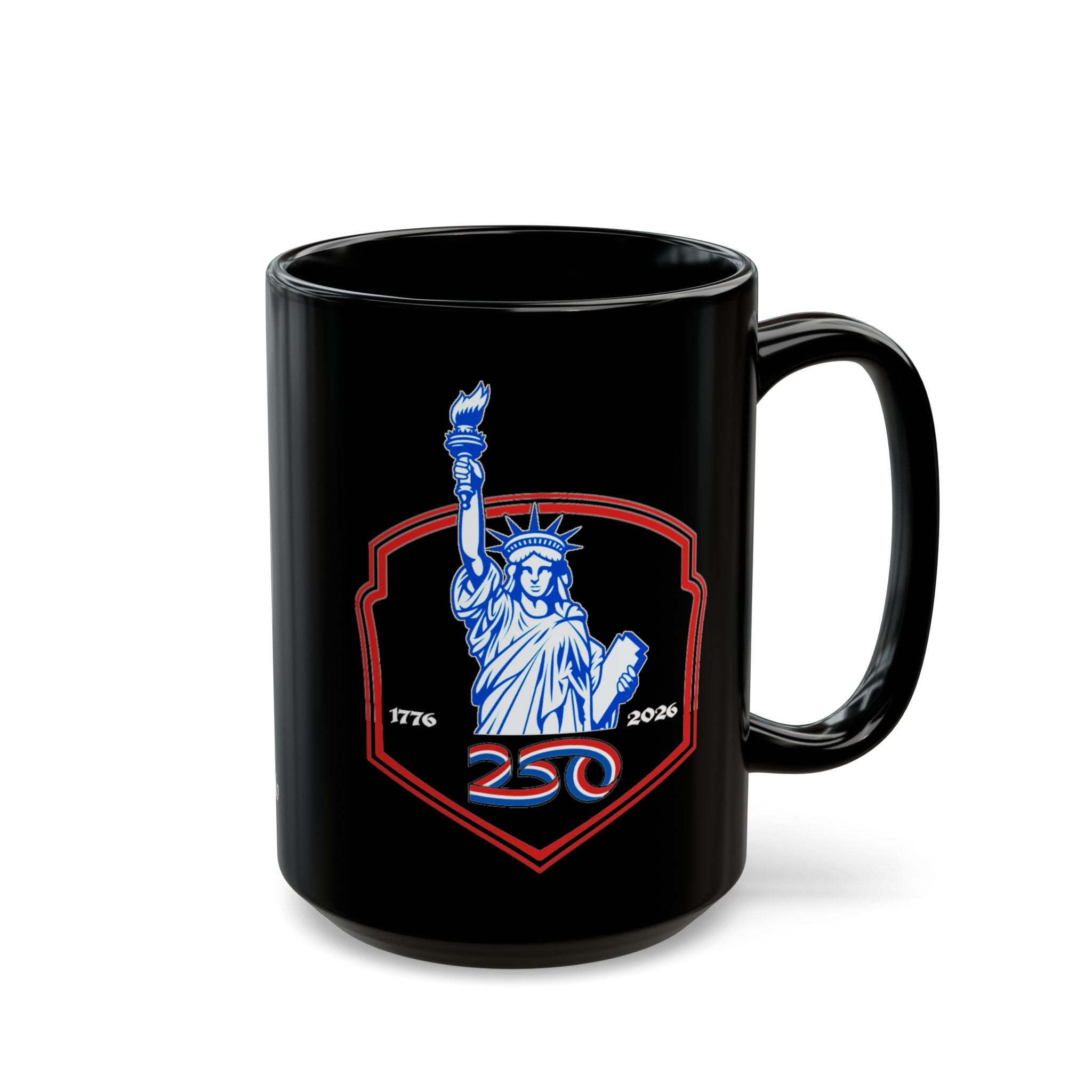 9/11 Memorial Black Mug – 'We Remember' 25th Anniversary Statue of Liberty Tribute