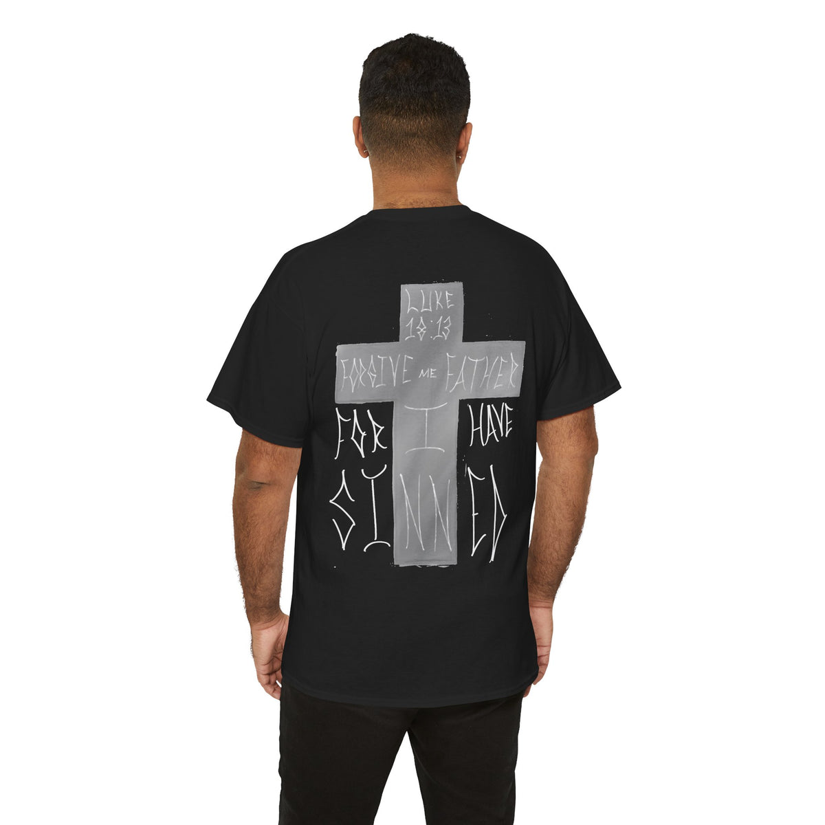 Christian Cross Tee — "For I Have Sinned" Graphic T‑Shirt