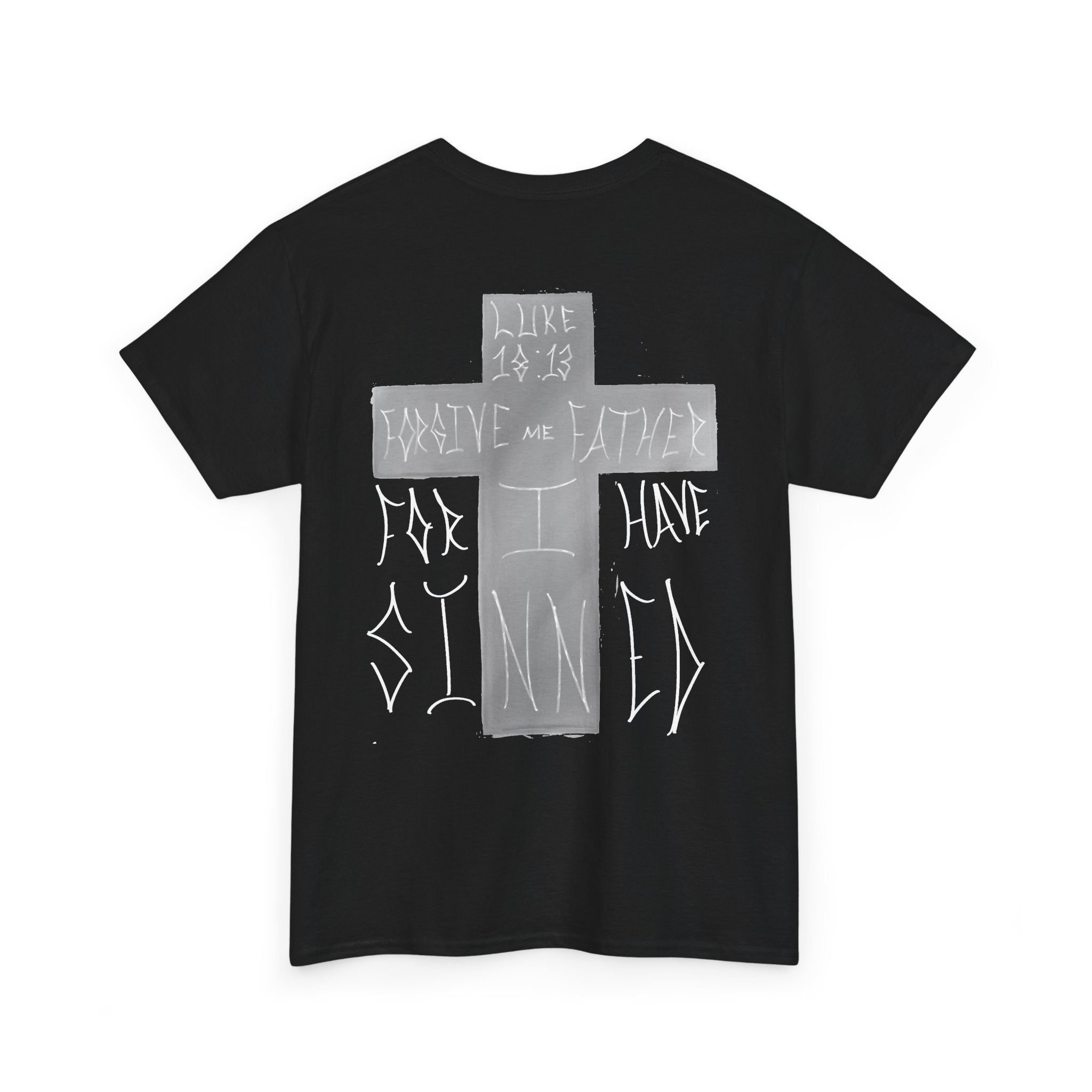 Christian Cross Tee — "For I Have Sinned" Graphic T‑Shirt