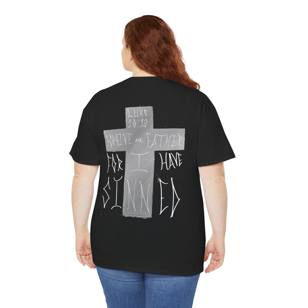 Christian Cross Tee — "For I Have Sinned" Graphic T‑Shirt