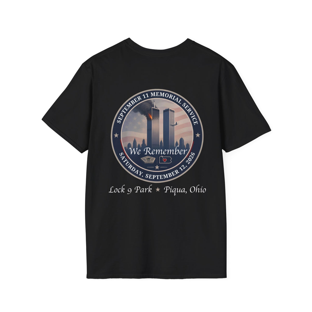 We Remember 9/11 Commemorative T-Shirt Unisex Softstyle